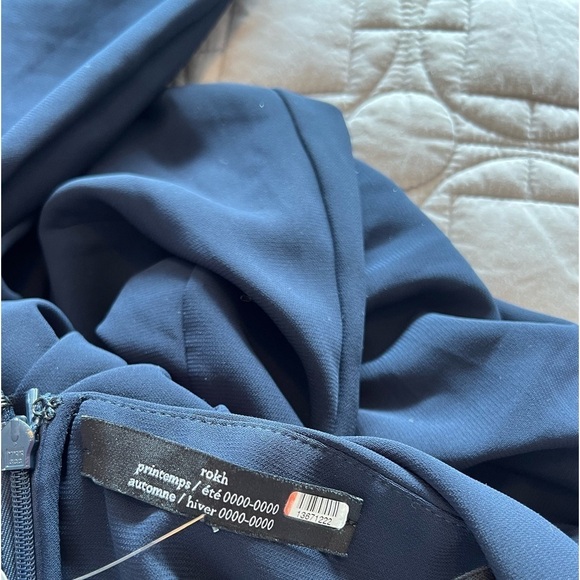 ROKH One Shoulder Midi Sheath Dress - Picture 15 of 16